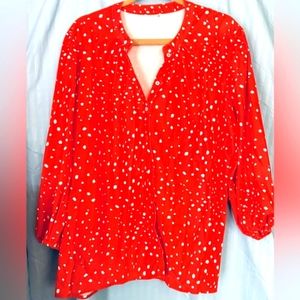 Woman’s blouse Red with white spots